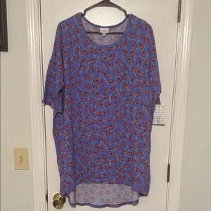Blue and Red Patterned Tunic